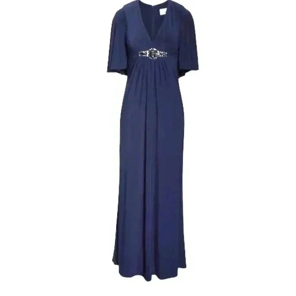 Eliza J Embellished Gown with Cape- size 2